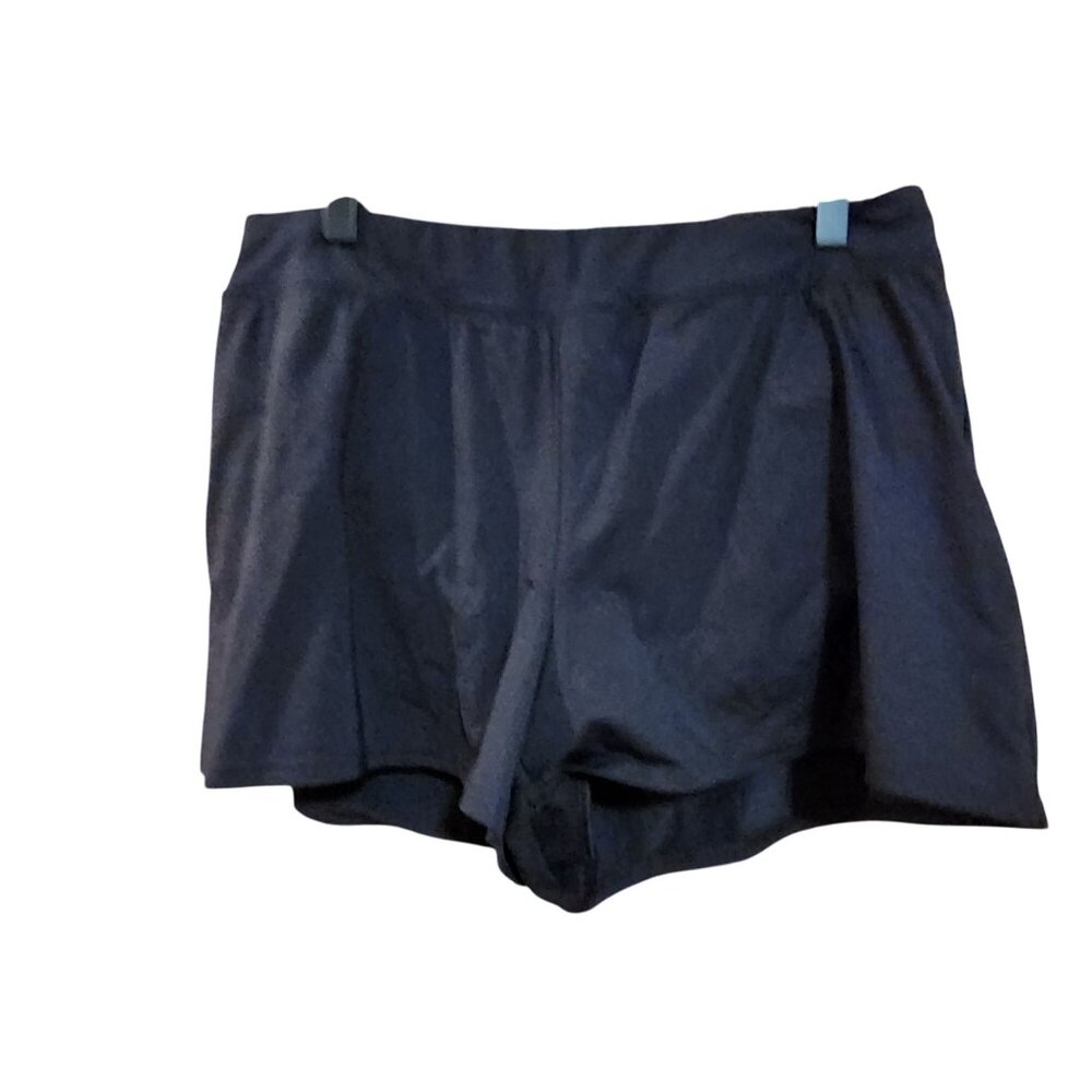 Lands End Womens Black Active Nylon Swim Shorts Size 12 With Built-In Stretch Li